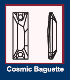 Swarovski 3255 Cosmic Baguette Sew On